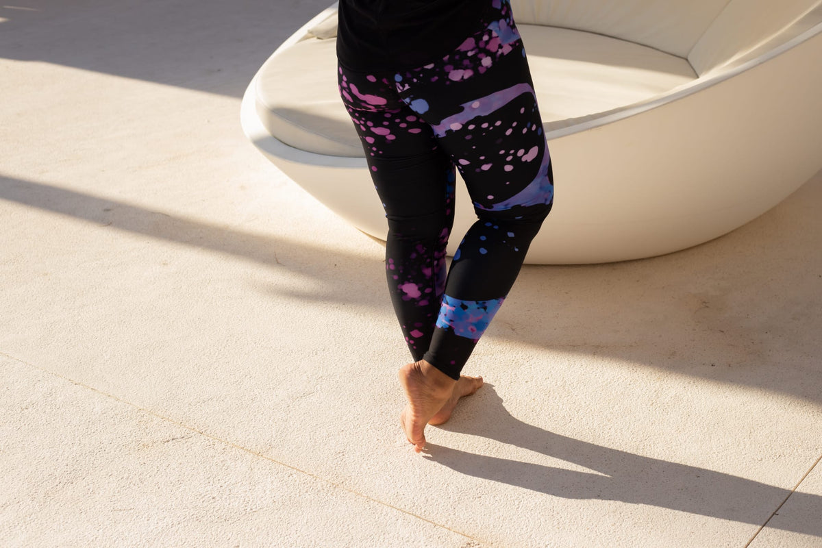 I am Balance.Om Abstract Pattern. Purple & Pink. Yoga Full Leggings – All  is One T-shirts